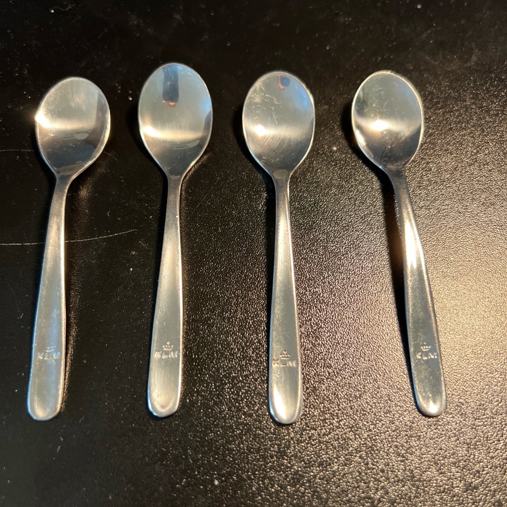Vintage‎ KLM Airlines Sola 4.5 Inch Baby Spoon Coffee Stainless Steel